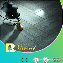 Piso laminado en V-Grooved resistente al agua del roble del espejo de 12.3mm